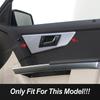 For Mercedes Benz GLK X204 2013-2015 Car Door Handle Panel Frame Protect Cover Carbon Fiber Pattern Interior Accessories Sticker