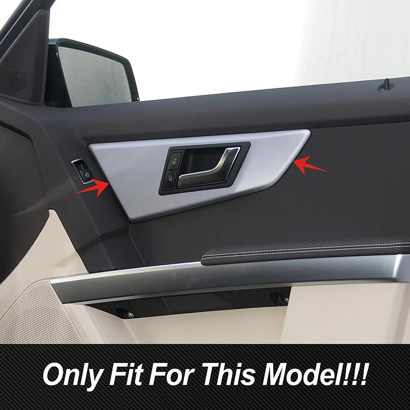 For Mercedes Benz GLK X204 2013-2015 Car Door Handle Panel Frame Protect Cover Carbon Fiber Pattern Interior Accessories Sticker