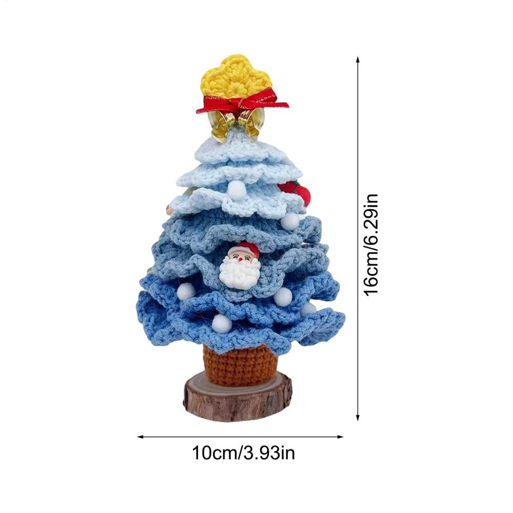 Christmas Tree Crochet Winter Table Crochet Christmas Tree Creative Handmade Crochet Christmas Tree Craft Knitting Christmas 16x10x10cm