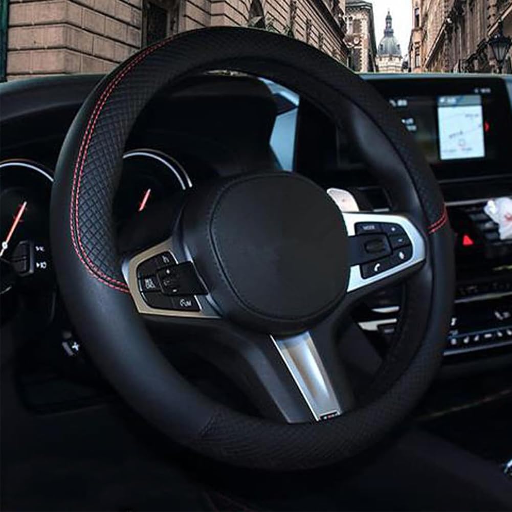 HUACHENG Lenkradabdeckung für leichte kleine echte universelle geeignet für alle Schutzabdeckung für Standard-Custom-Innenzubehör Autos, Größe,