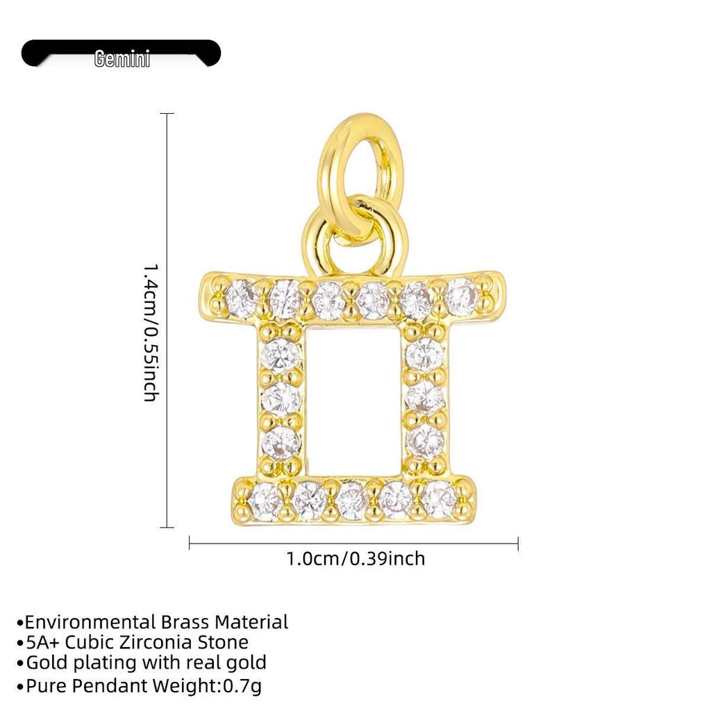 Zodiac Diamond Inlaid Necklace: 18K Gold-Plated Luxury Clavicle Chain