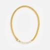 Copper Color-Preserving Hip-Hop Personality Trend With Diamond Short Necklace Blogger With The Same Jewelry
