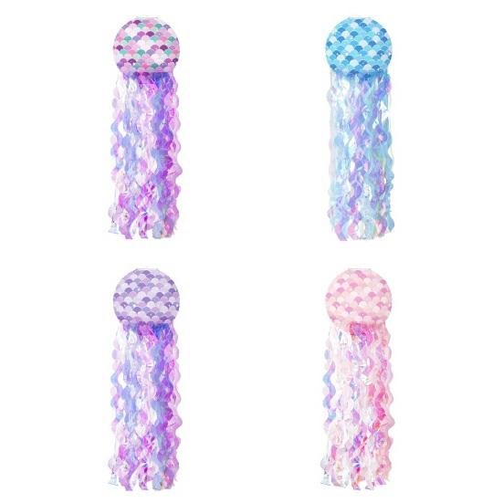 Jellyfish Lanterns Large Hanging Jellyfish Paper Lantern with Mermaid Scales for Under The Sea Baby Shower Ocean Theme Mermaid Birthday