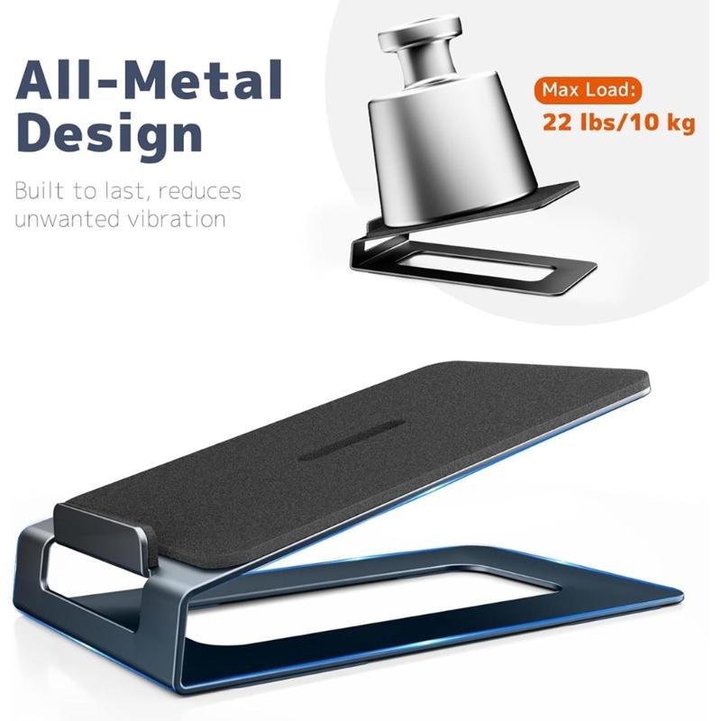 Heavy Duty Metal Desktop Speaker Stand Toolless Installation Optimizes Sound Projection For Home Office Use