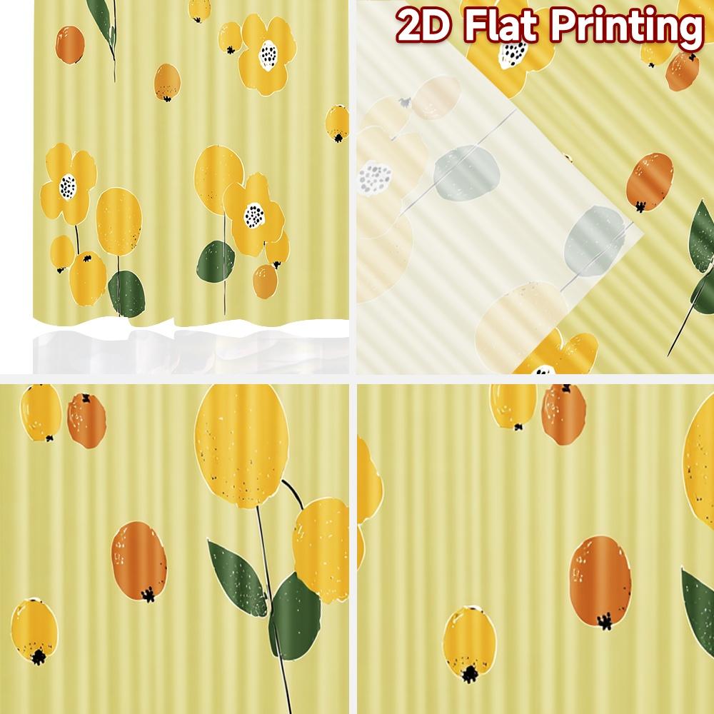 2D FLAT PRINTING 2pcs Curtains (Without Rod) Floral Spring Delight (3) April Fools is Day holiday curtains with digital printing