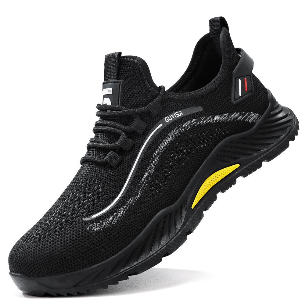 

Мужские защитные кроссовки со стальным носком, легкие, устойчивые к проколам, рабочие ботинки, дышащая рабочая обувь, защита от ударов 45