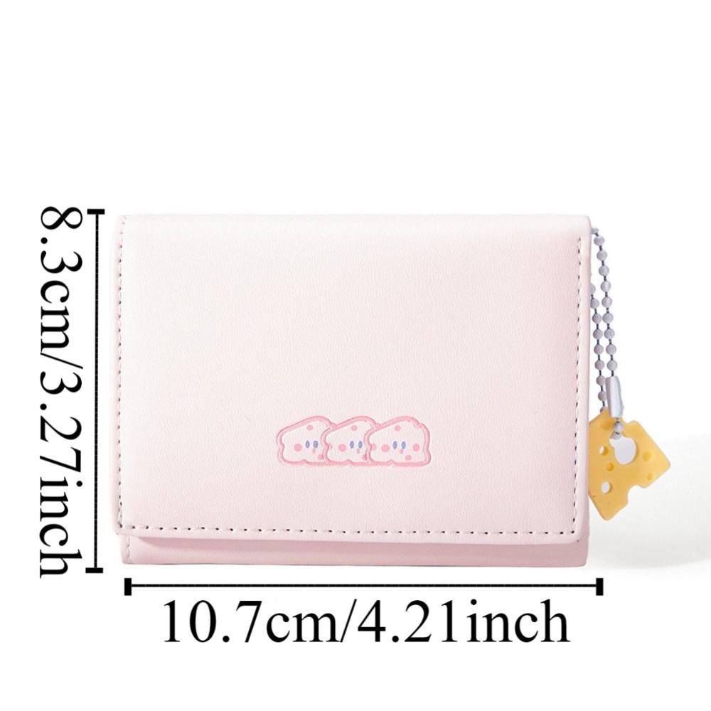 Candy Color Cheese Card Bag Causal Card Holder Cute Folding Wallet Girl