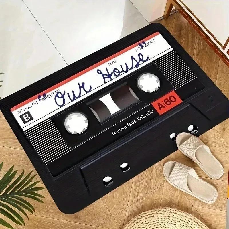 1PC Rose Arts Pattern Living Room Rugs Kitchen Rugs Non-Slip Home Door Mats Pop Arts Bath Mat Carpet for Home Sink Laundry Decor