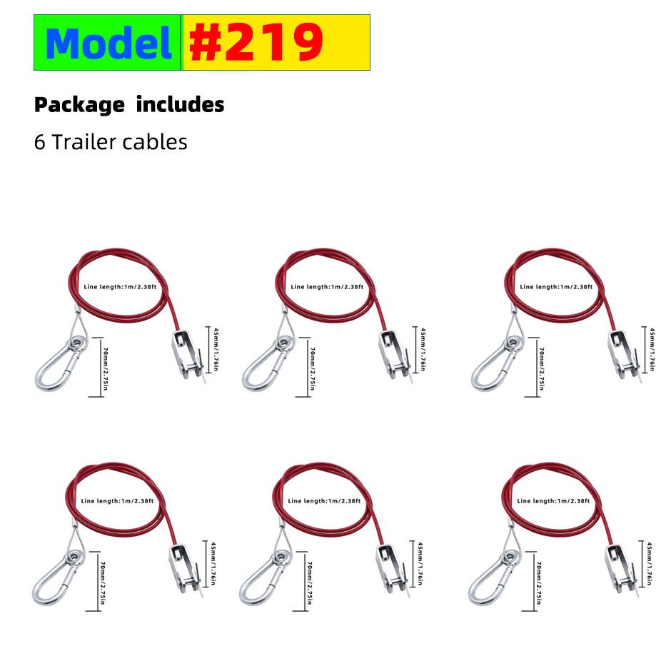 Heavy Duty Durable Stainless Steel Caravan Trailer Breakaway Rope Brake Cable Safety Wire Braked Hitch Accessories Parts Kit.