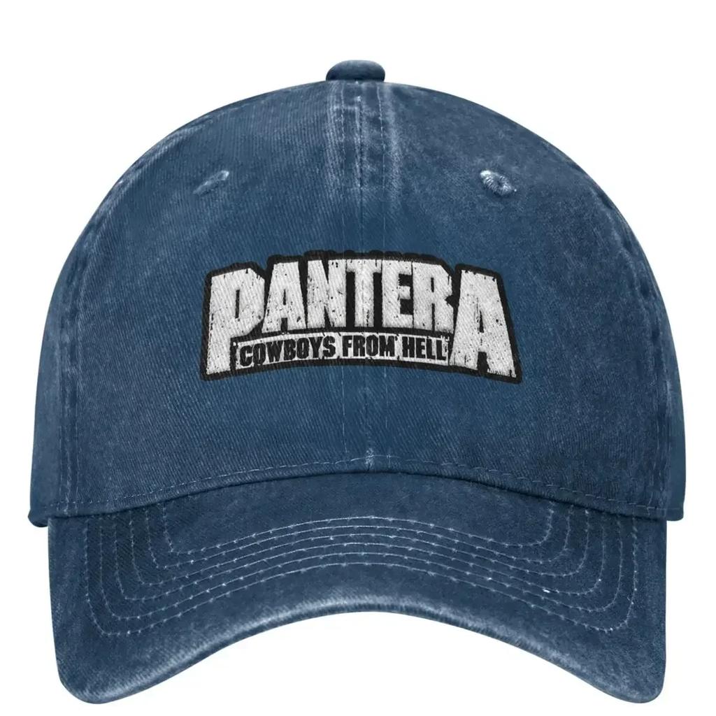 Pantera Cowboys From Hell Rocková Kapela Oblečení Pánské Dámské Baseballová Čepice Opotřebovaná Praná Čepice Klobouk Retro Venkovní Letní Snapback Čepice
