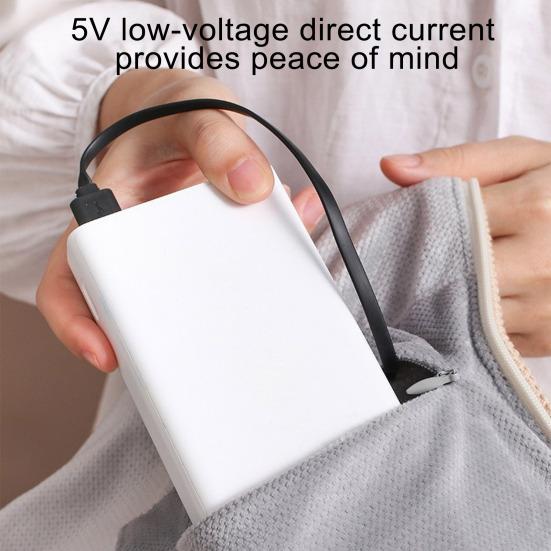 Cobertor Aquecido USB para Acampamento ao Ar Livre Fechamento com Zíper 3 Níveis de Temperatura Infravermelho