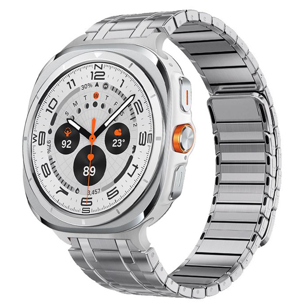 Magnetisches Uhrenarmband für Samsung Galaxy Watch8 Classic 46mm/8 44mm/40mm Doppelreihen-Design Edelstahl Metallarmband