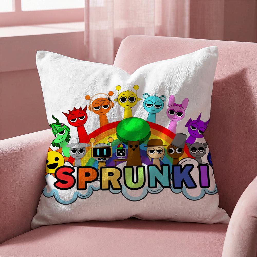 S-Sprunki BRAND Kissenbezug Mehrzweck-Kissenbezug für Zuhause & Auto - Wendbar, Weich & Langlebig für den täglichen Gebrauch