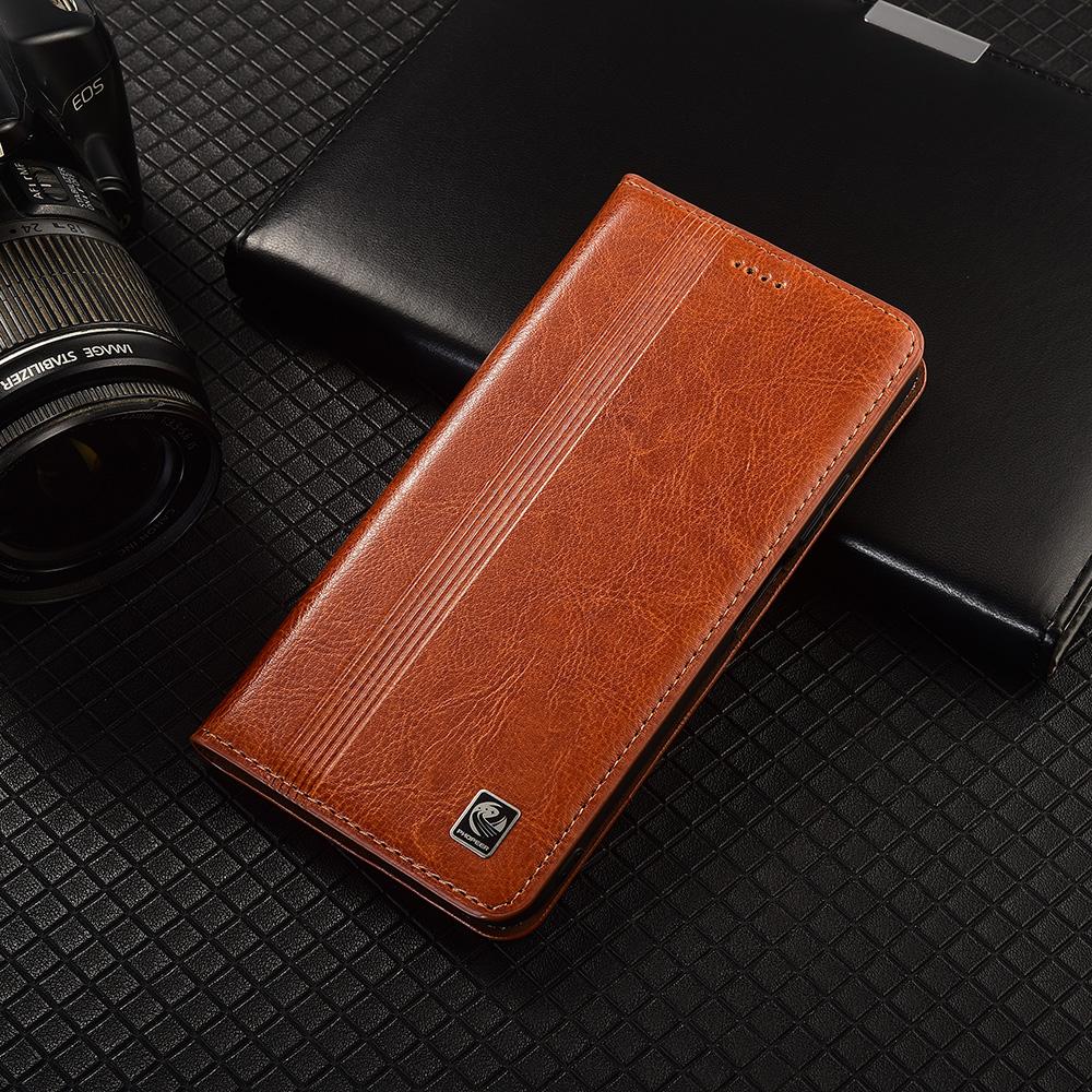 Vertical Line Genuine Leather Flip Case For Tecno Spark 9 10 10C 20 30 30C 40 40C Pro Plus 4G 5G Cover Card Cases Scratch Proof
