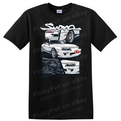 Camiseta para Entusiastas de Coches Supra Coche Deportivo Ilustración Diseño Vintage de Camiseta