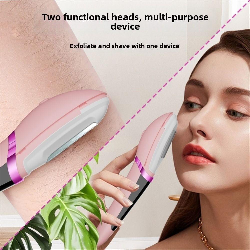 3 Customizable Speeds Hair Removal Device 2-in-1 Design Dermaplane Razor  Women's Hair Removal