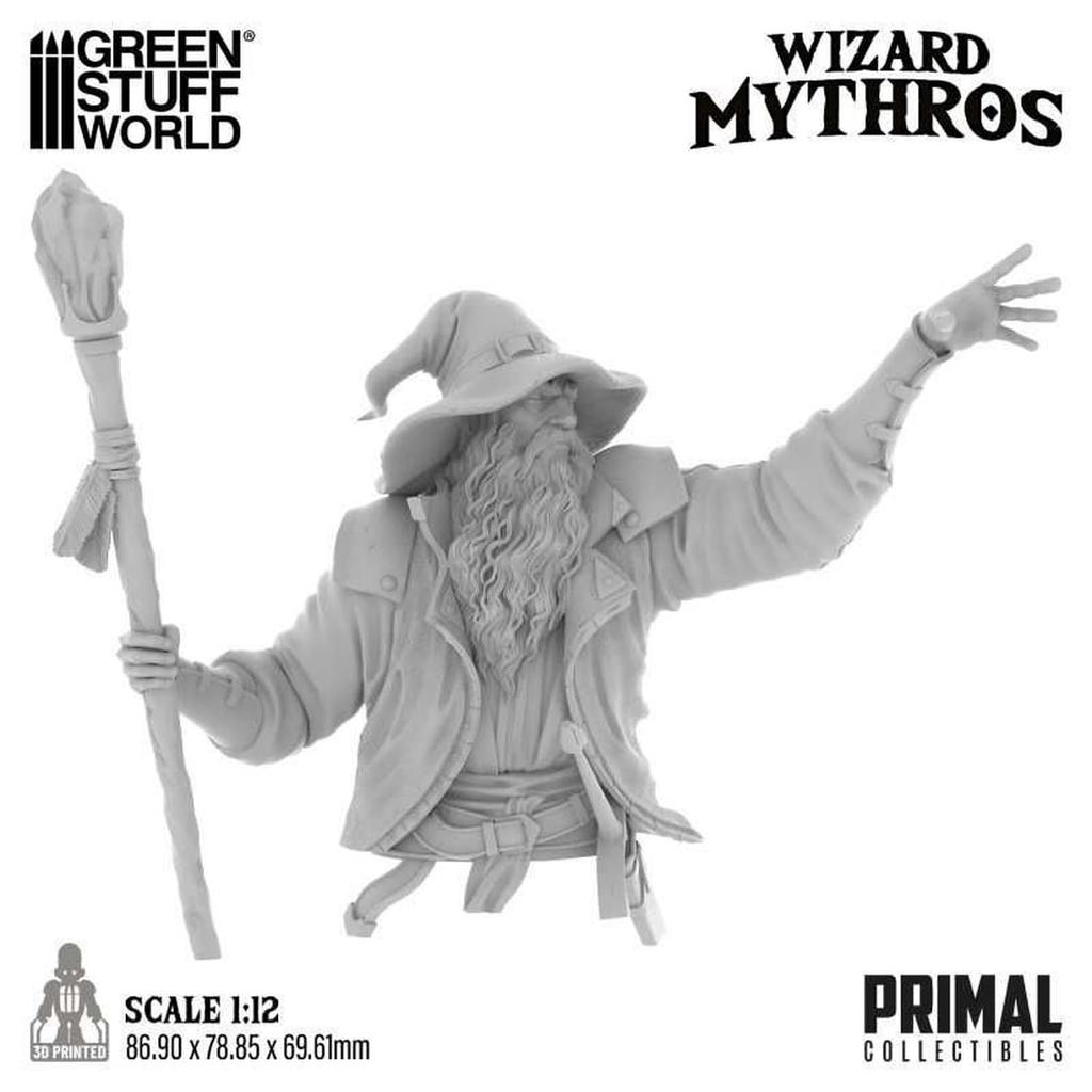 Green Stuff World Scale PRIMAL Collectibles Wizard Mithros 3D Printer Kit 1/12 GSWD-12671 (Human)