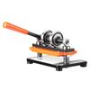 Lederstanzmaschine, 7,1 x 3,9 Zoll Prägeplatte Manuelles Stanzwerkzeug, 0,47 Zoll Hub Manuelle Lederprägemaschine, Doppelte Führungswellen Stanzwerkzeug