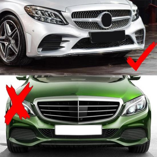 Front Air Vent Cover Trim For 2015- Mercedes-Benz C Class Carbon Fiber Style