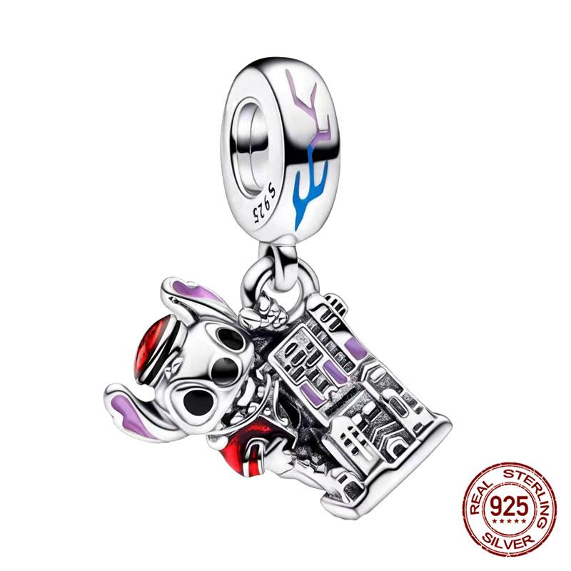 Echtes Sterlingsilber Dumbo Auf der Flucht Prinzessin Charms Perlenarmband Passend für Armband DIY Schmuckherstellung Geschenk für Frauen
