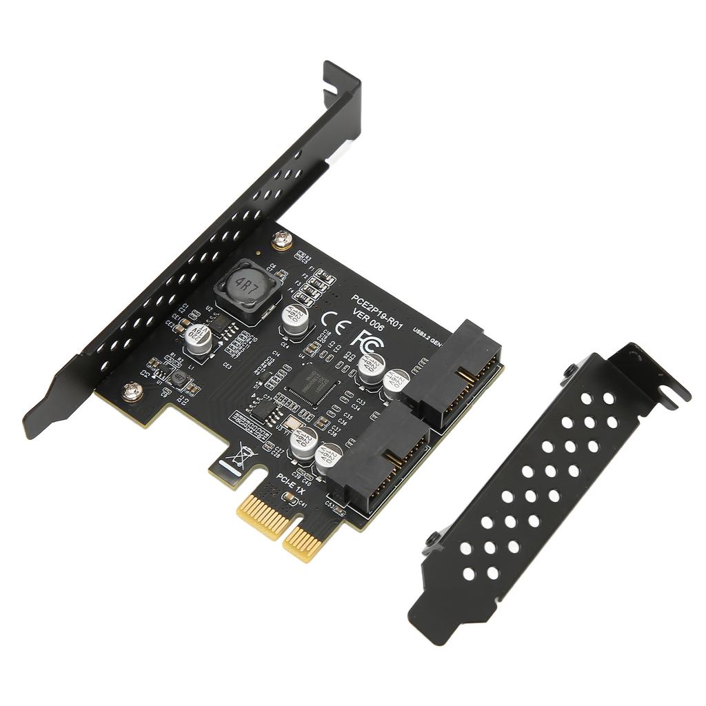 PCIE To USB 3.2 Expansion Card 5Gbps High Speed USB3.2 Front GEN1 Expansion Card Dual Port 19PIN Connector Riser Card