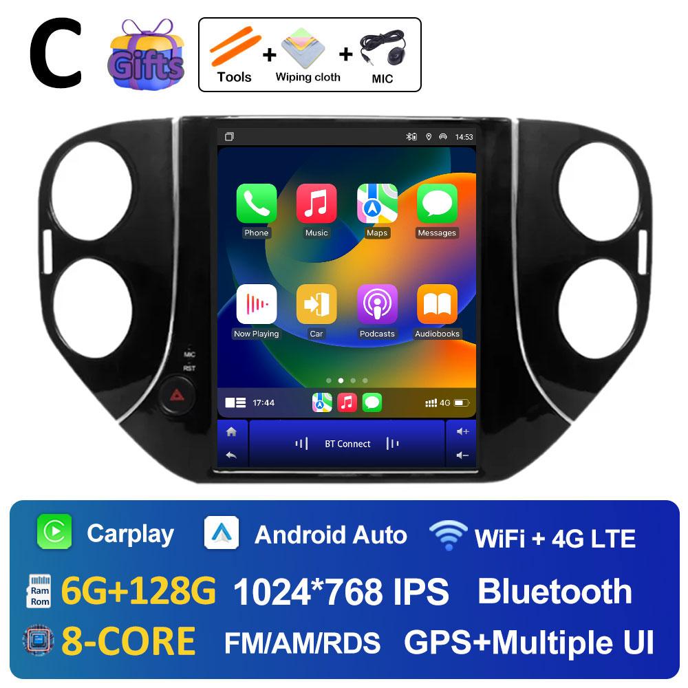 Sistem Inteligent Pentru Volkswagen Tiguan 1 NF 2007 2008 2009 2010 2011 - 2016 Android Auto Wireless Carplay Ventilator de Răcire Fără 2 din