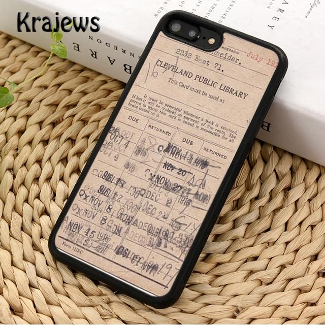 

Library Card Vintage Retro Stamped For iPhone 17 Air 16 Phone Case Cover 15 14 plus 12 13 pro max iPhone 15pro max