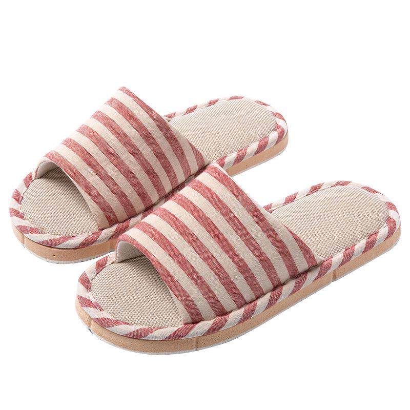 Unisex Baumwolle Leinen Rutschfeste Hausschuhe - Leinengewebe für alle Jahreszeiten