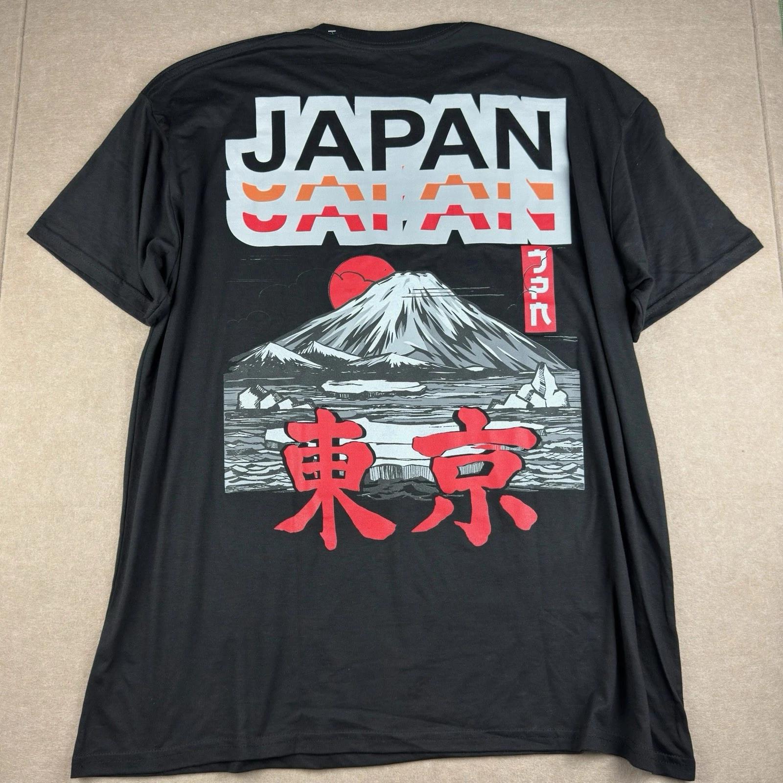 RGSTR Tokyo Japan Mt Fuji Tee 2XL Black Red Sun JDM Kanji Graphic Car Shirt L