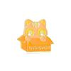 Creative Cartoon Box Cat Design Enamel Brooches Yellow Color Fatty Introvert Meow Fit Kitty Best Gift For Pet Owner Badge