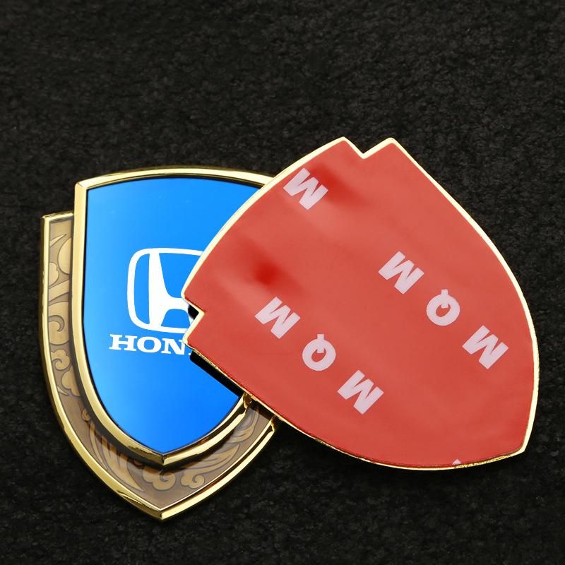Car Metal Shield Emblem Car Side Fender Body Trunk Badge Sticker For Honda Fit Civic Accord 7 8 9 10 Pilot City Jazz CRV HRV