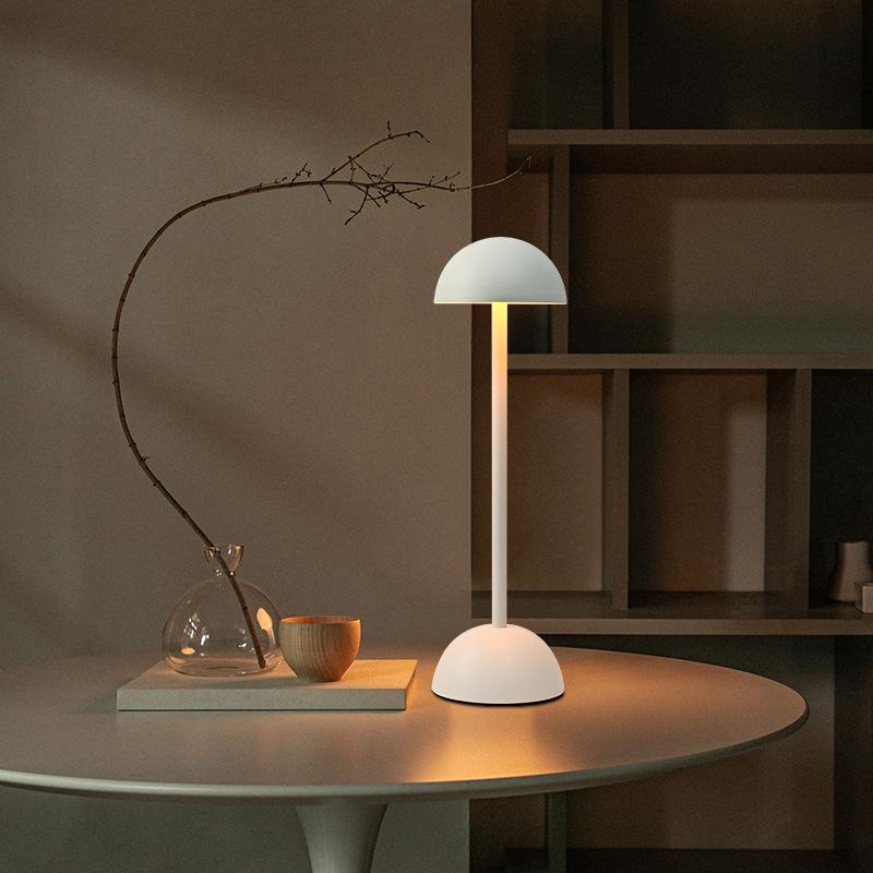 Mushroom Desk Lamp Tall Metal Desk Lamp Bar Clear Bar USB Charging Touch Desk Lamp Bedside Ambient Light
