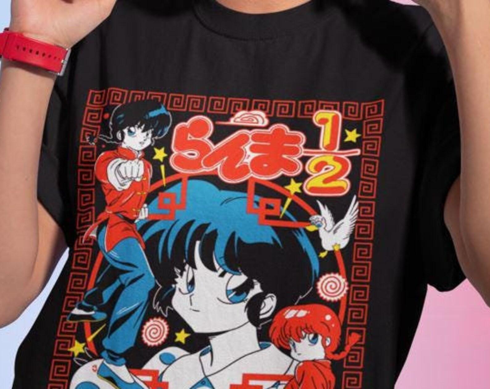 Unisex Ranma Saotome Anime T shirt, Genma Panda Manga Shirt L