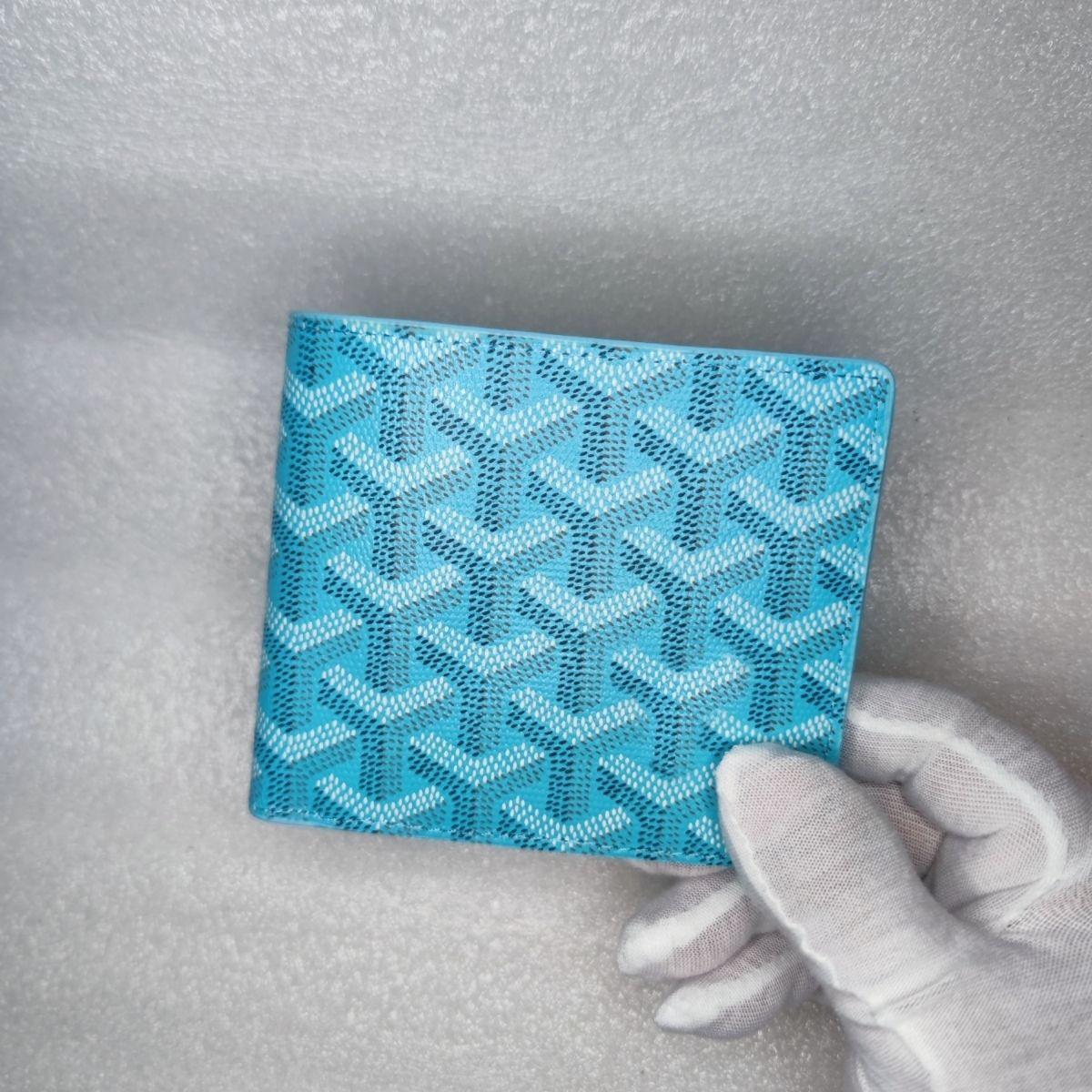 Chose One Goya Houndstooth Unisex Portemonnee - Nieuwe Print, Compact Ontwerp voor Mannen en Vrouwen 11.5x9CM lichtblauwe kleur