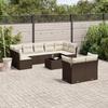 VidaXL Garden Lounge Set with Cushions 10 Pcs, Patio Sofas, Patio Furniture Set, Outdoor Furniture, Brown 3250002