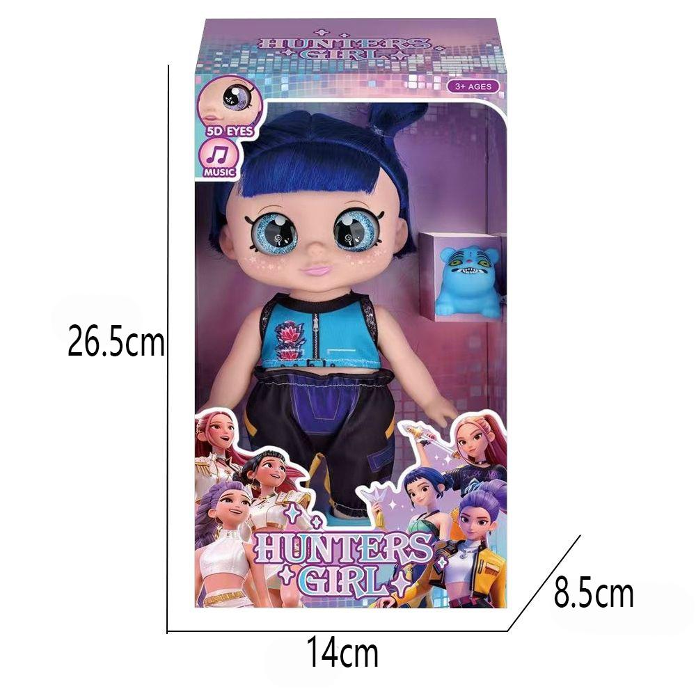 

2026 Anime Demons Hunters10 Inch Dolls 5D Eyes Hunters Girls Musical Toys Fashion Clothes Birthday Present for Kids