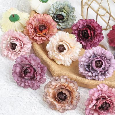 10 Stück Künstliche Blumen 7CM Seide Kunstblumenkopf Für Heimzimmerdeko Hochzeit Hochzeitsdekoration DIY Handwerk Girlandenzubehör