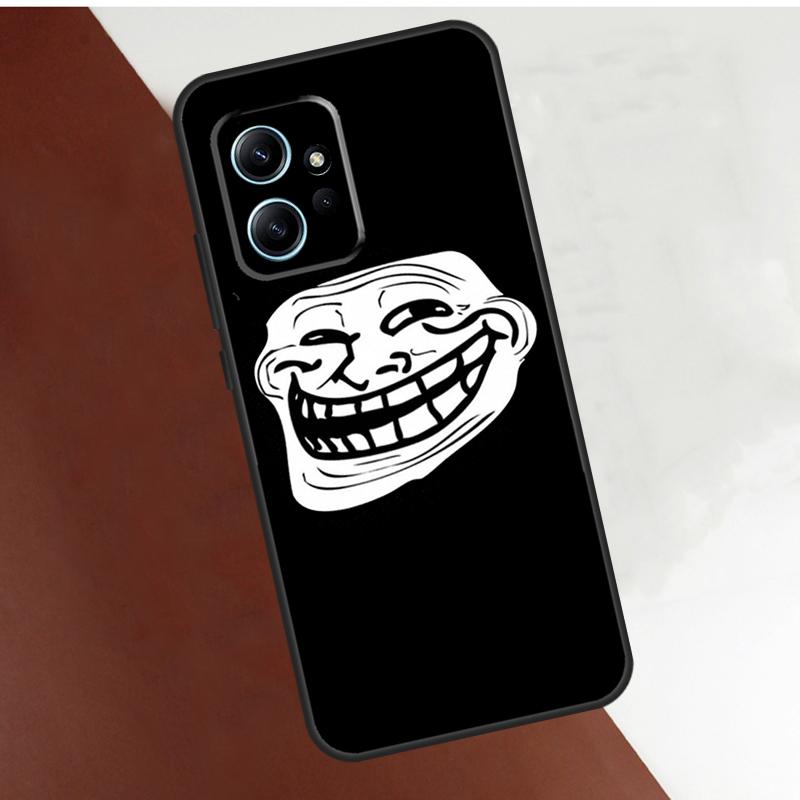 Troll Face Meme Case For Xiaomi Redmi Note 14 10 11 12 13 15 Pro Plus Cover For Redmi 15 14C 10C 12C 13C 15C