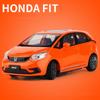 1/32 HONDA Fit GK5 Alloy Car Model Diecast Metal Toy Vehicles Car Model High Simulation Sound and Light Collection Children Gift