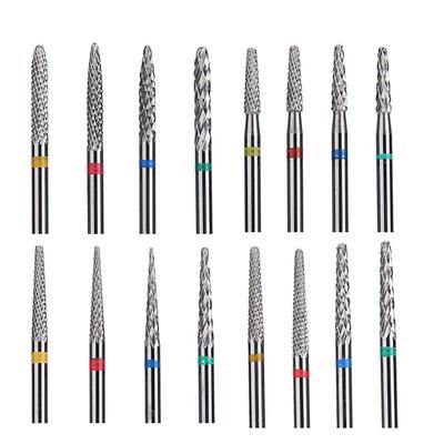 1 pz. Punta per trapano per unghie conica in carburo di tungsteno 3/32" Punte rotanti per trapano elettrico per manicure Accessori per fresa per unghie