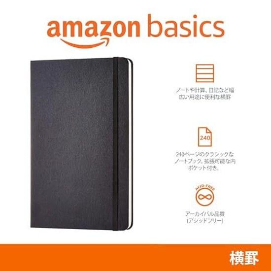 Basics Notebook Classic Lined Slim (13cm X 21cm) Black