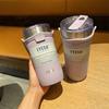 550/710ML Stainless Steel Coffee Mug with Straw Portable Car Cup Keep Cold Vacuum Tumbler Insulated Cup Double Thermos Bottles