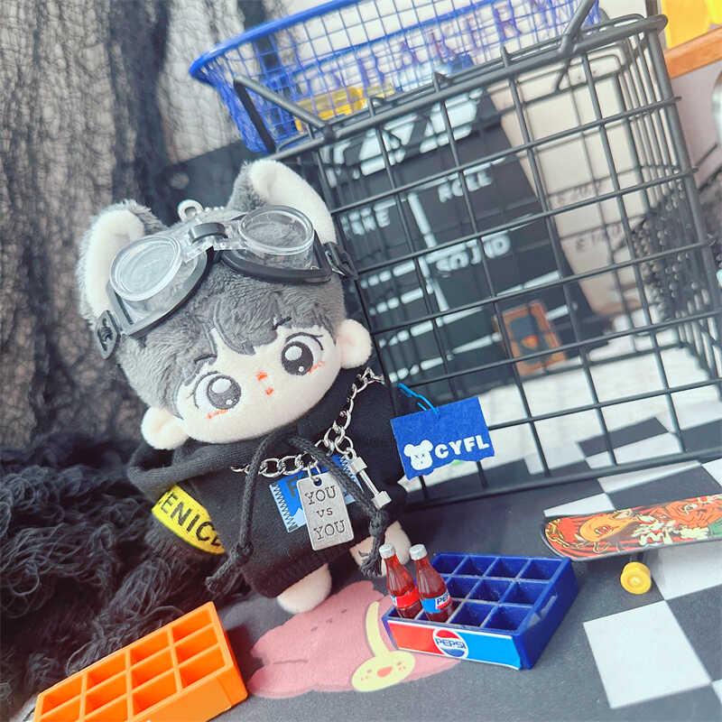 Lässiges Jungenpuppen-Outfit: Baumwollpullover & Brille für 10cm-20cm Puppen