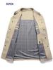 Men's Wool Blend Mid-Length Trench Coat