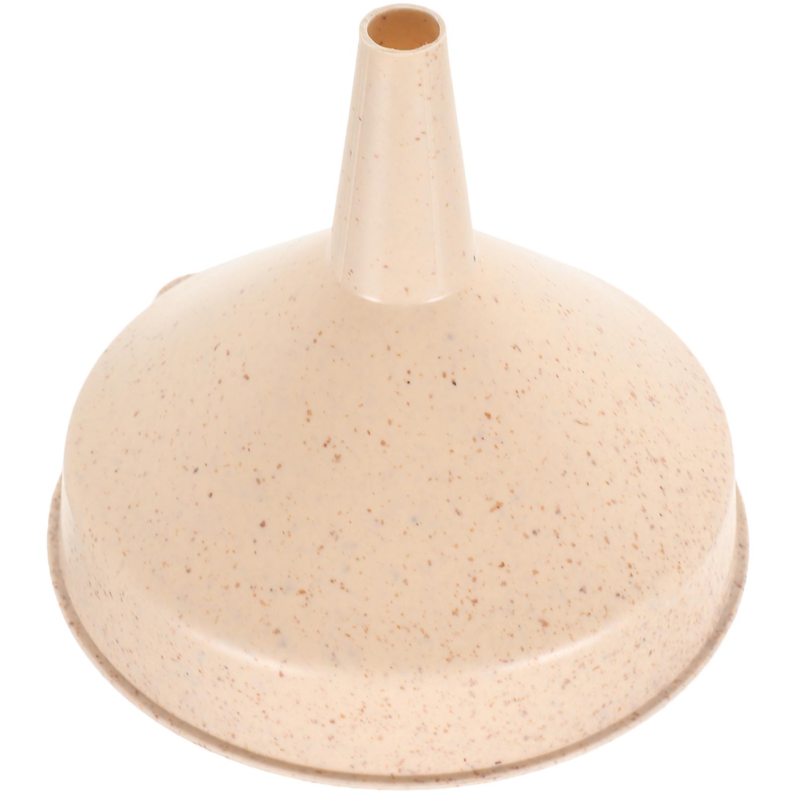

Kitchen Liquid Funnel Oil Pour Transferring Round Mouth Tool Size L Beige Household Kitchen Funnel for Fast Clean