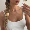 Women Girls Unique Design Ponytail Hair Tie Rubber Band Scrunchies Y2K Hair Accessories Punk Metal Braid Shaped Elastic Headband