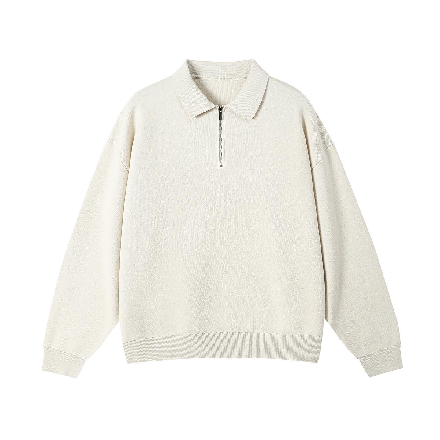 WOOG2005 Men s Self-Heating Half-Zip Sweater - Winter 2025 Thickened Polo Collar Knitwear XL