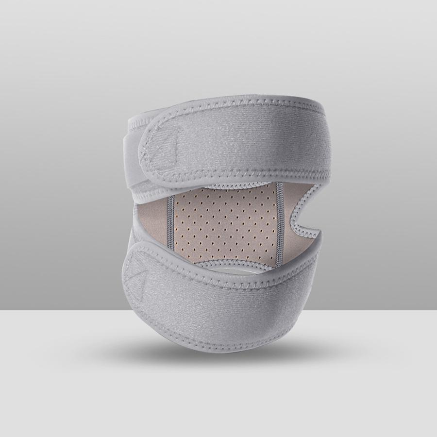 1pc Built-in Silicone Adjustable Patella Belt Shock Absorption Breathable Non-slip Knee Belt to Relieve Joint Wear Knee Belt Free size серый