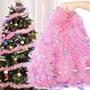Colorful Strips Christmas Glitter Garland Tinsel Tassel Garland Ornaments  for Staircase Decor