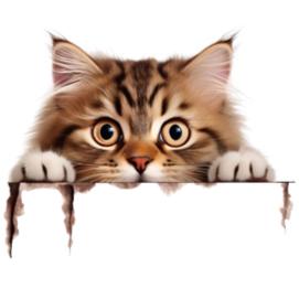 

Cat Peeping Wall Stickers Living Room Children Bedroom Home Decoration DIY Cartoon Animal Wallpaper Removable Vinyl Decals (as the picture,27x20.5CM)